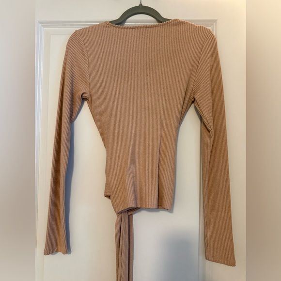 Express Ribbed Wrap Sweater - Picture 3 of 3